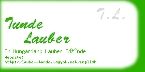 tunde lauber business card